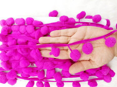 9 yards x Wholesale Pink Pom Pom Fringe Trim, Pompom Trimming, Tassels